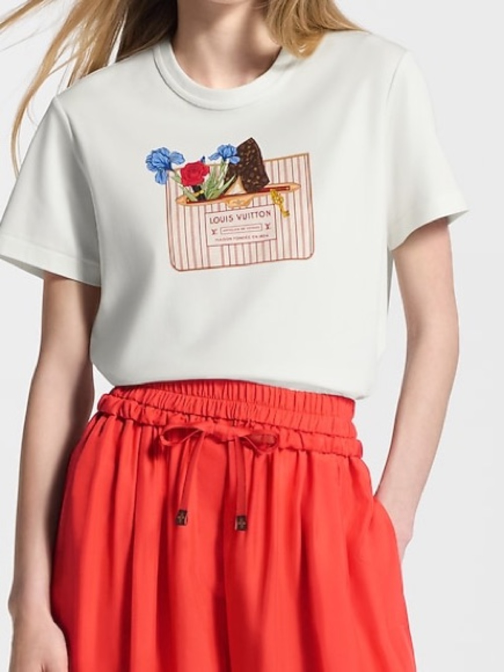 Louis Vuitton Neverfull Print White Tee